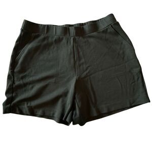 J.Jill Wearever Collection Elastic Waist High Waisted Pull-on Shorts Black Small